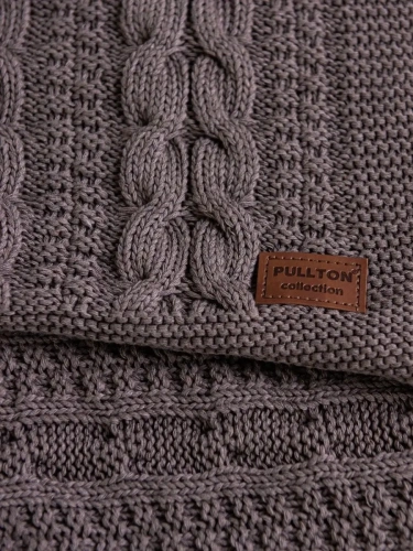 Плед 220x240 на кровать диван покрывало вязаный хлопок 100% фото 2