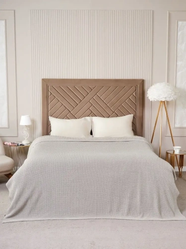 Плед 240х260 на кровать диван покрывало вязаный Хлопок 100 % фото 4