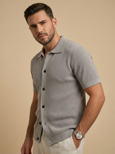 Кардиган мужской вязаный черный Old Money фото 5