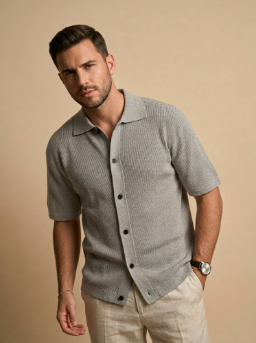 Кардиган мужской вязаный черный Old Money фото 2