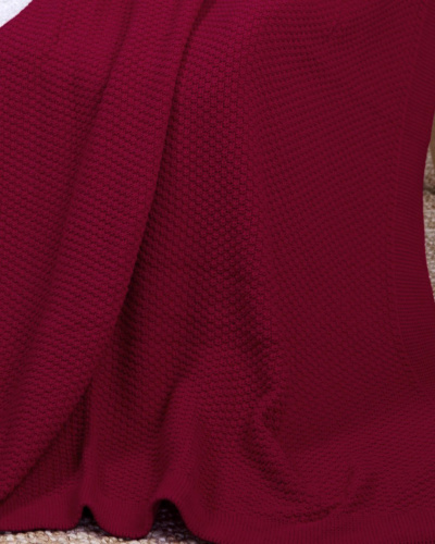 Плед 220х240 на кровать диван покрывало вязаный Хлопок 100 % фото 6