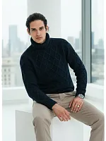 Свитер мужской с горлом теплый шерстяной