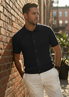 Кардиган мужской вязаный черный Old Money