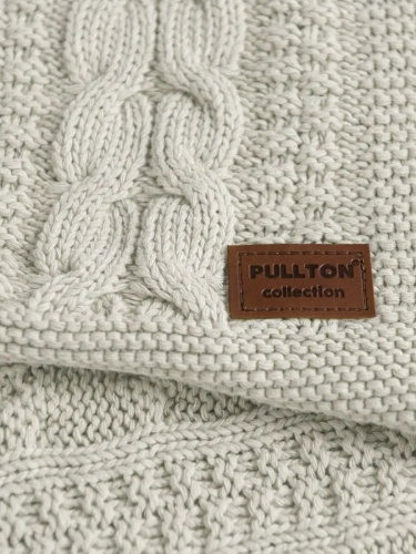 Плед 220x240 на кровать диван покрывало вязаный хлопок 100% фото 2