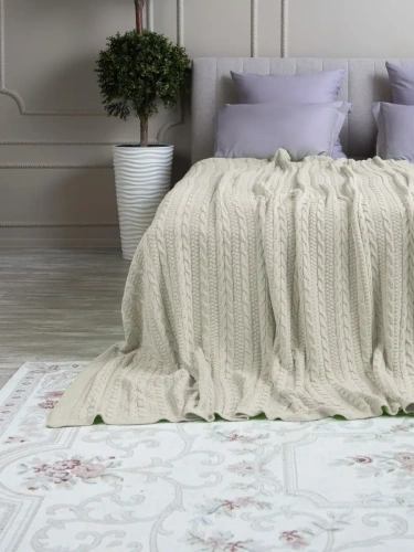 Плед 150х200 покрывало на диван кровать вязаный детский фото 2