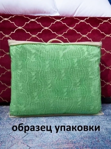 Плед 220x240 на кровать диван покрывало вязаный хлопок 100% фото 7