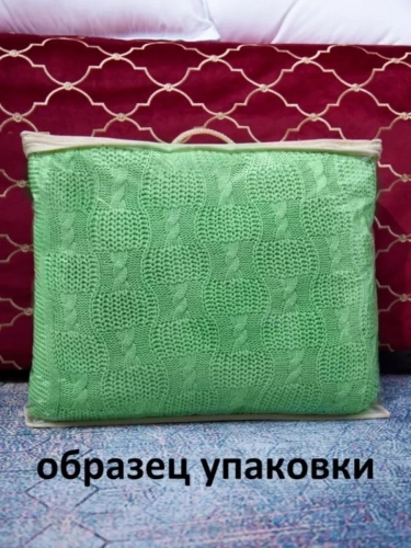 Плед 200x220 на кровать диван покрывало вязаный хлопок 100% фото 6