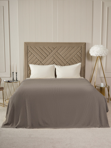 Плед 240х260 на кровать диван покрывало вязаный Хлопок 100 % фото 3