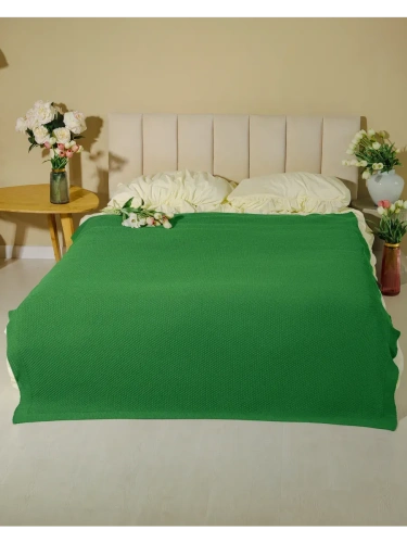 Плед 180х220 на кровать диван покрывало вязаный Хлопок 100 % фото 6