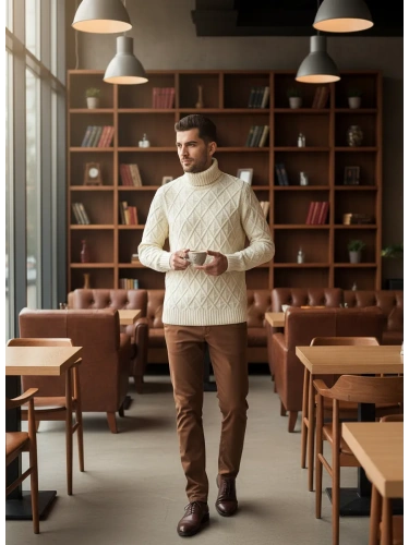 Свитер мужской с горлом теплый шерстяной фото 2