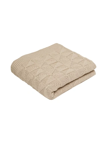 Плед вязаный для малыша 110x90 см хлопок для новорожденных фото 4