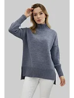 Свитер оверсайз с горлом теплый шерстяной Джемпер