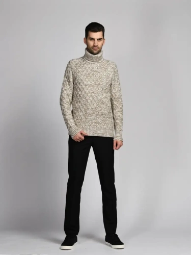 Свитер мужской с горлом теплый шерстяной фото 4