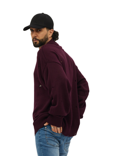 Свитер оверсайз рваный женский и мужской теплая унисекс фото 9