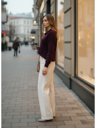 Свитер оверсайз теплый вязаный на молнии с воротником фото 6