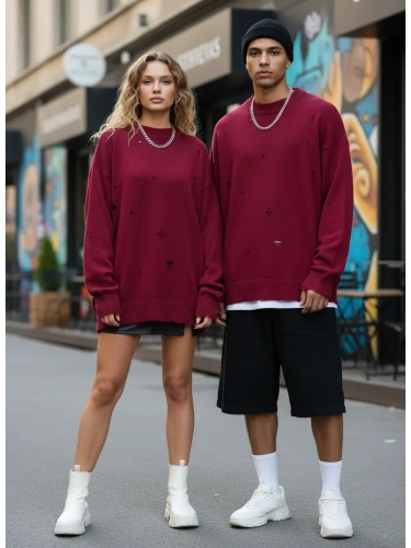 Свитер оверсайз рваный женский и мужской теплая унисекс фото 4