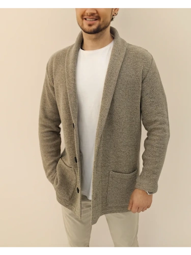 Кардиган на пуговицах длинный повседневный накидка удлиненный фото 4