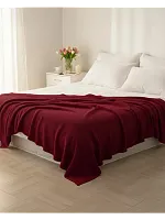 Плед 200х220 на кровать диван покрывало вязаный Хлопок 100 %