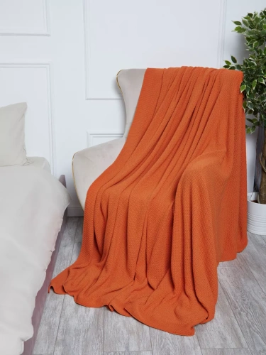 Плед 200х220 на кровать диван покрывало вязаный Хлопок 100 % фото 4